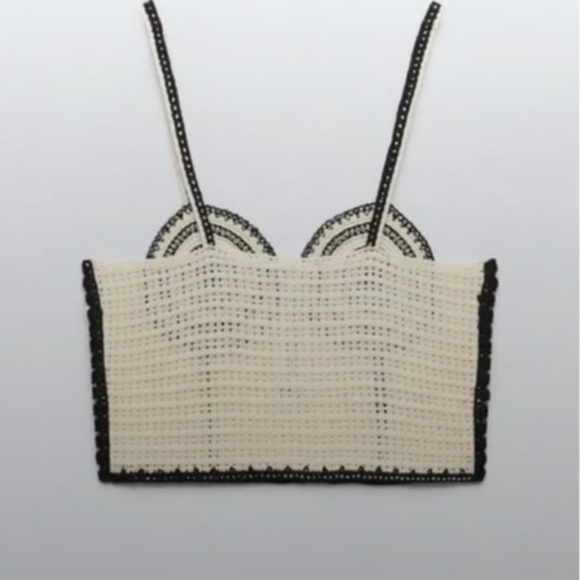 Size Medium Zara Crochet Crop Top - Picture 11 of 13
